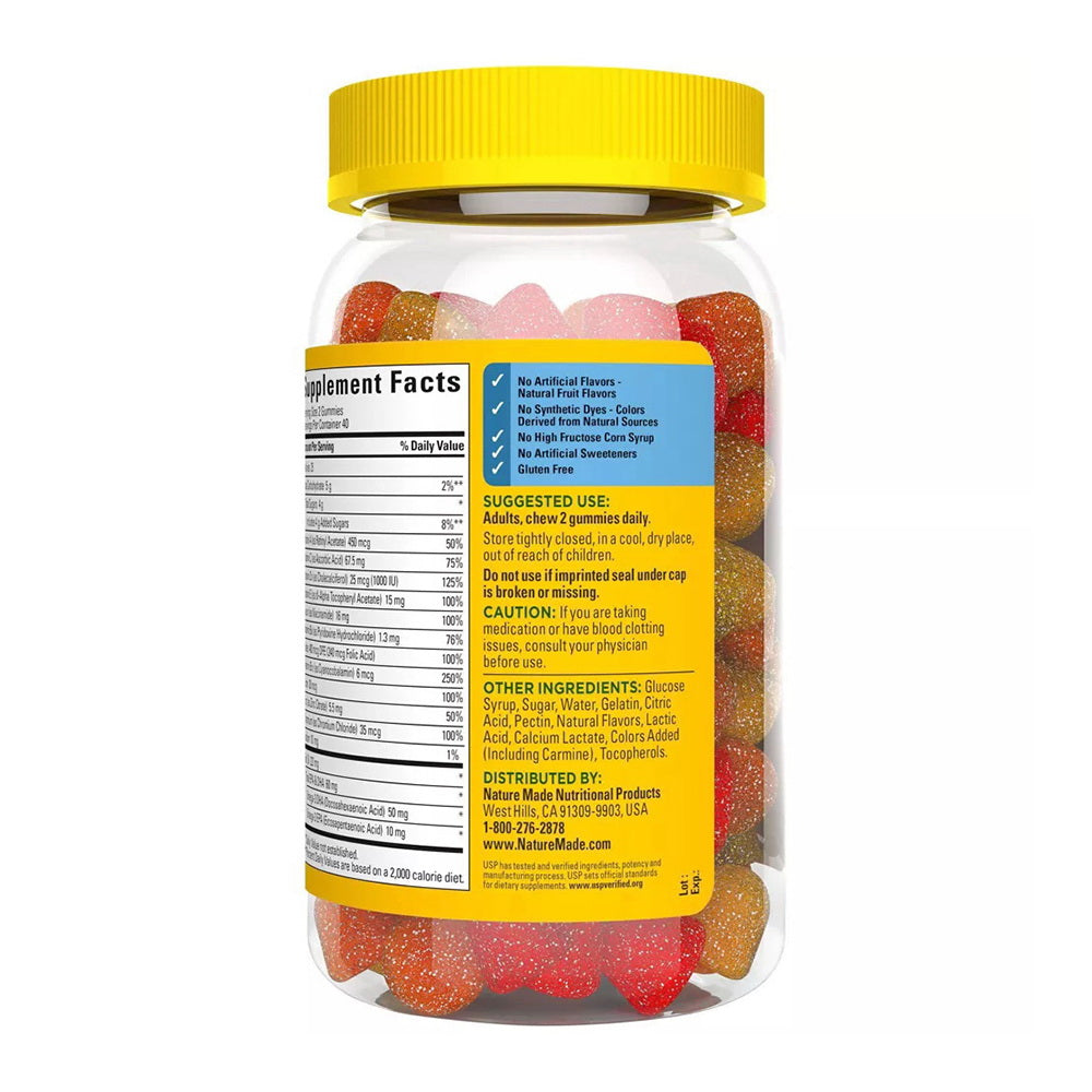 Nature Made Multi For Him + Omega-3S, Gummies, Strawberry, Lemon & Orange, Jar, 80.0 Ct