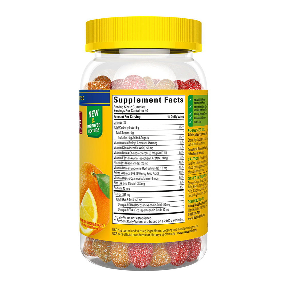 Nature Made Multivitamin + Omega-3, 80 Gummies