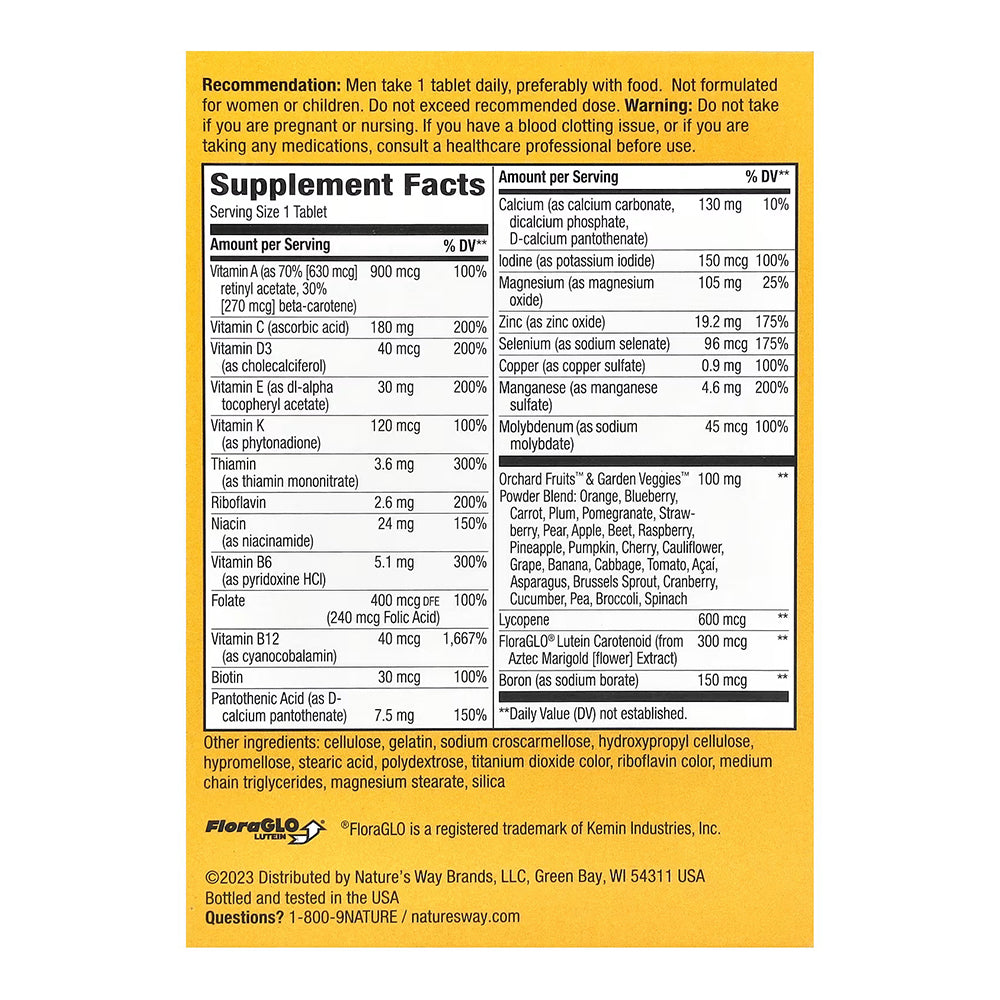 Natures Way Alive Mens 50+ Complete Multivitamin - 50 Tablets