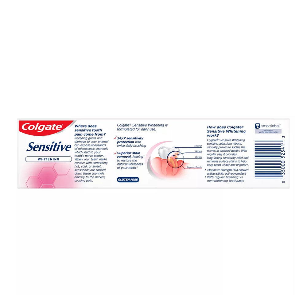 Colgate Sensitive Toothpaste Stain Removing Toothpaste, Mint, 6 Oz