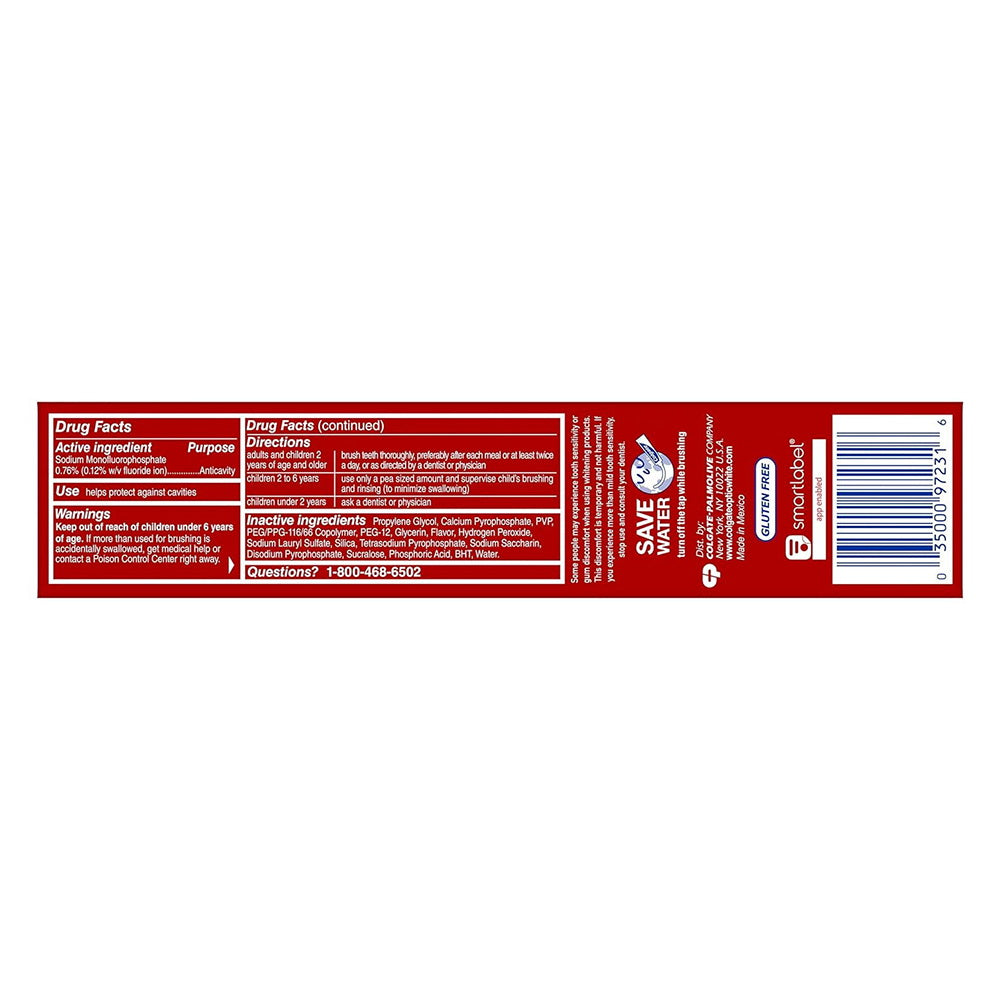 Colgate Optic White Advanced Teeth Whitening Toothpaste,4.5 Oz,