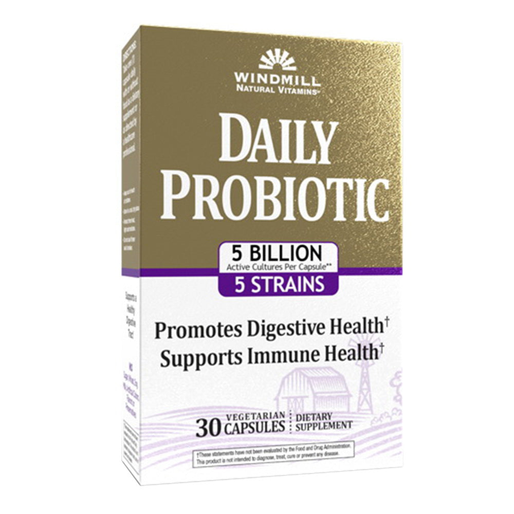 Windmill Vitamins Daily Probiotic 5 Billion Cfu Capsules, 30 Ea