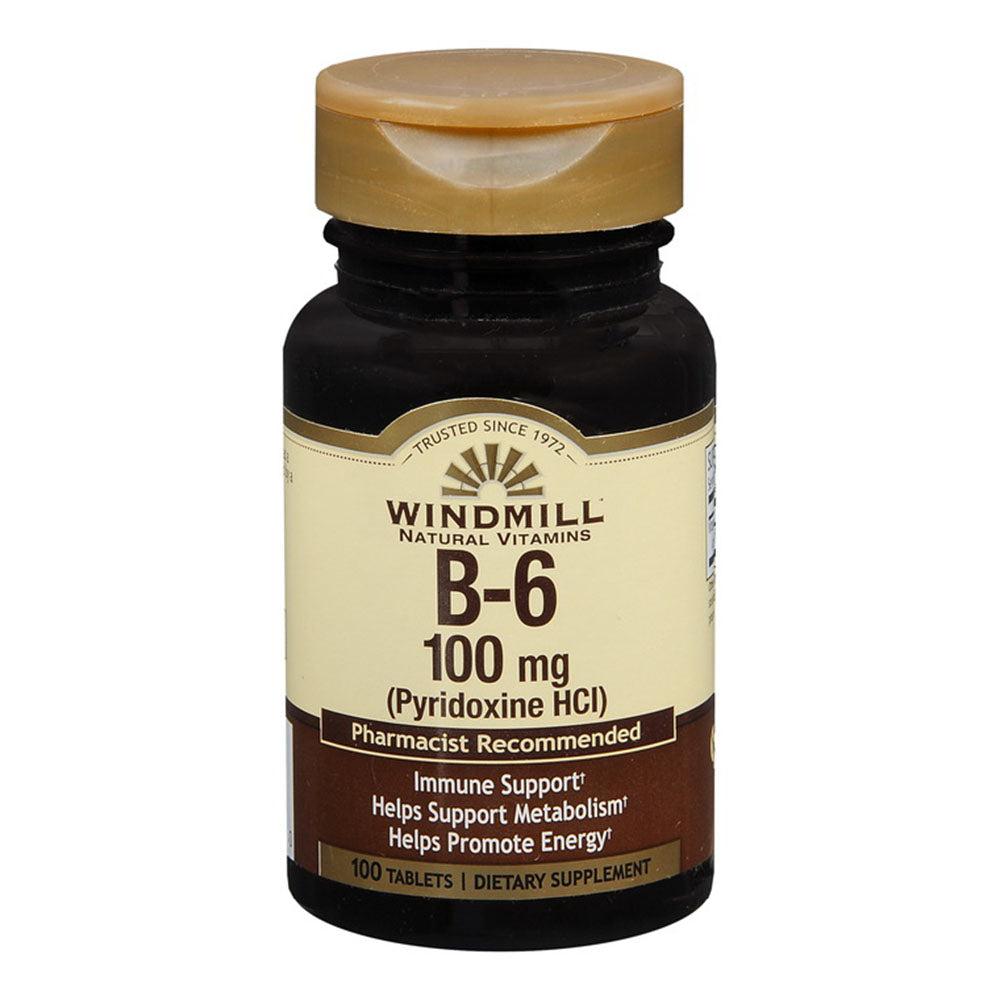 Windmill Vitamin B-6 100 Mg Tablets 100 Tablets