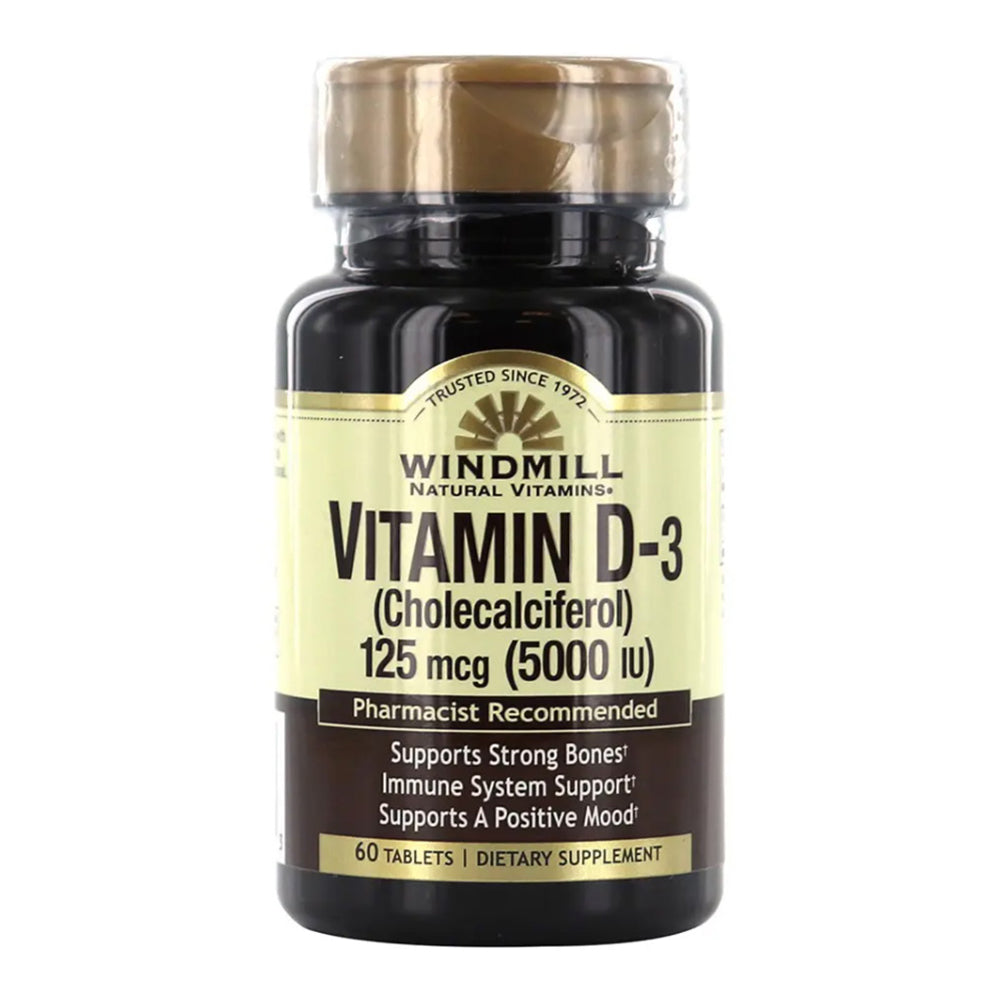 Windmill Vitamin D-3 5000 Iu Tablets, 60 Ea
