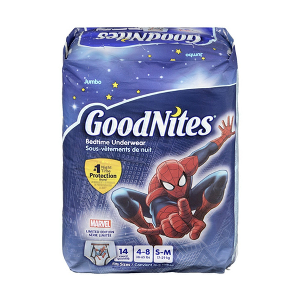 Goodnites Marvel Limited Edition Boy'S Bedtime Underwear, Size Small/Medium 14 Ea