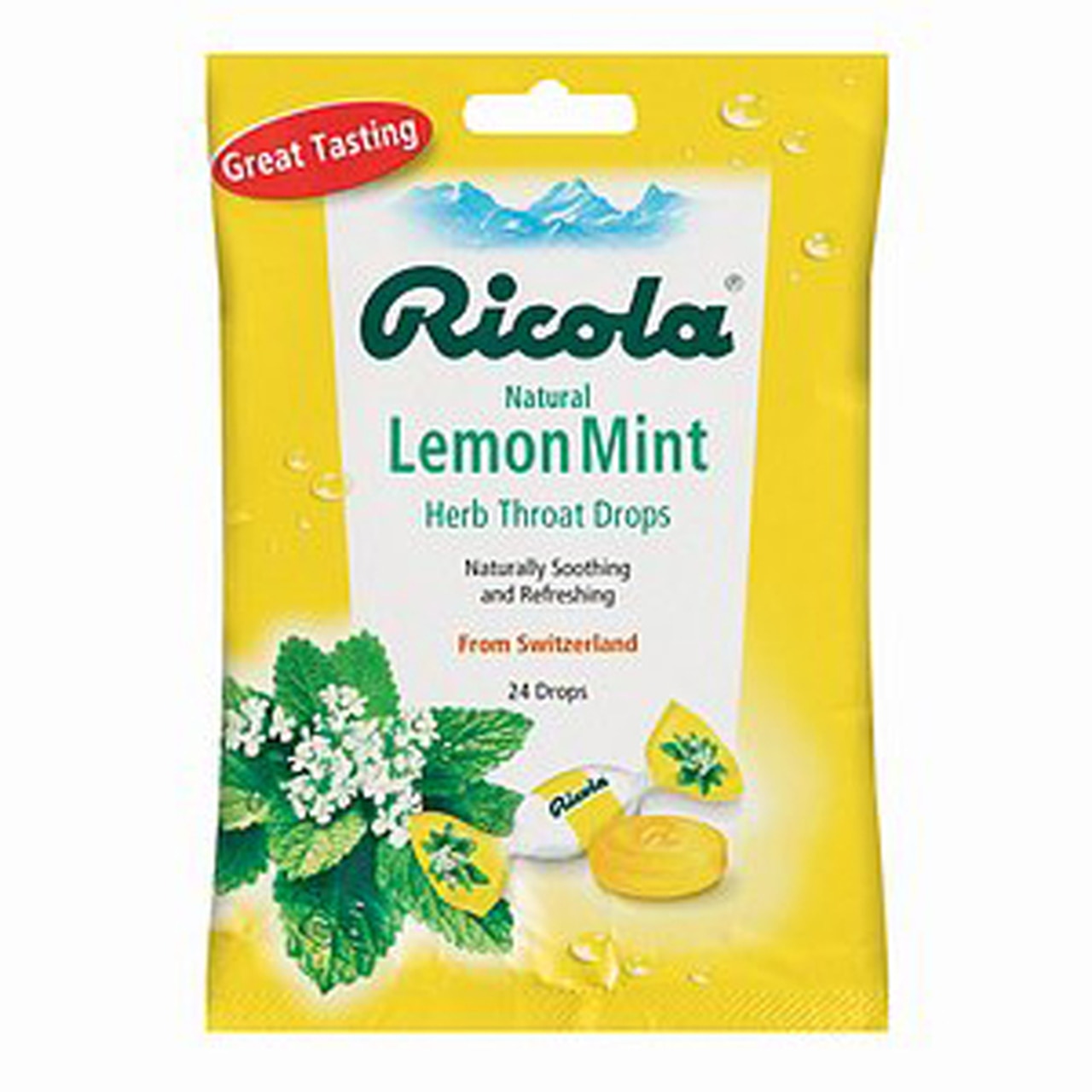 Ricola Natural Herb Cough Suppressant Lemon Mint Throat Drops - 24 Ea