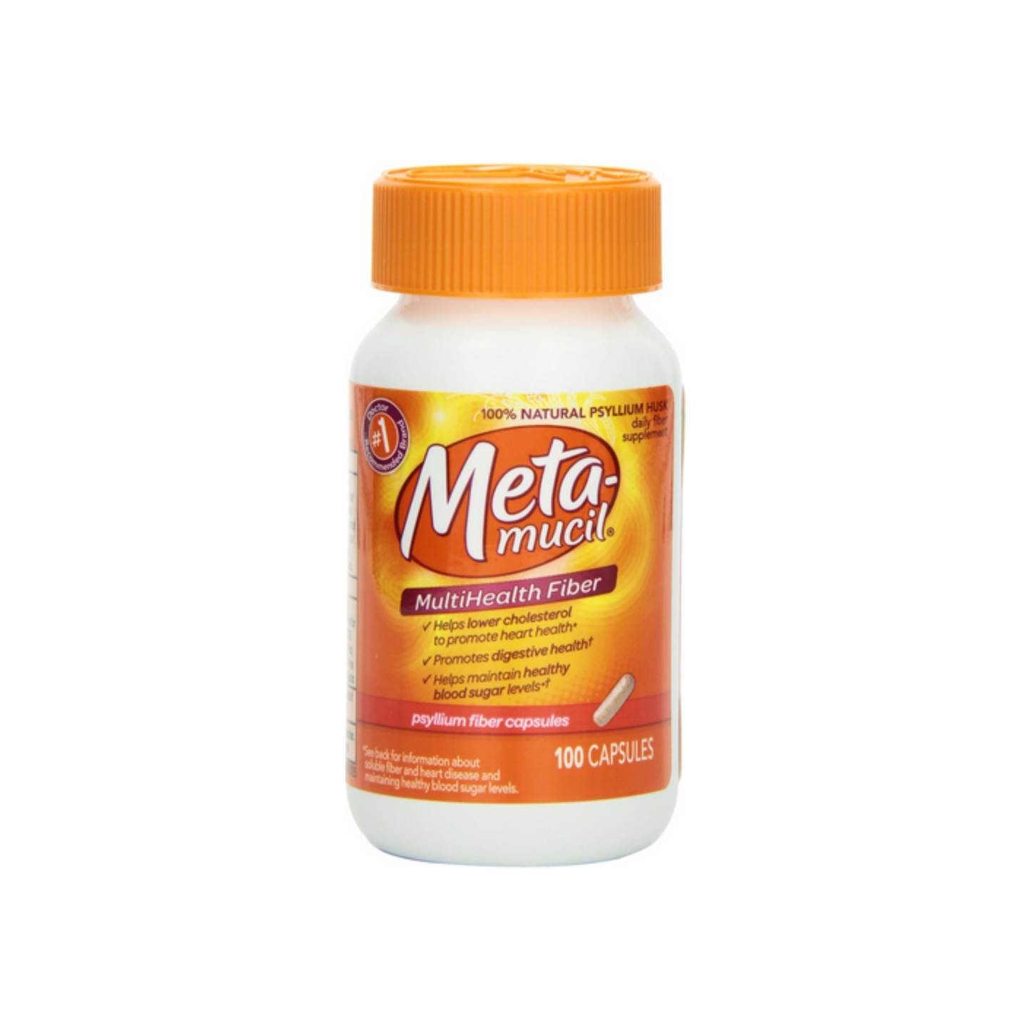 Metamucil Multi-Health CareFiber Capsules 100 Ea