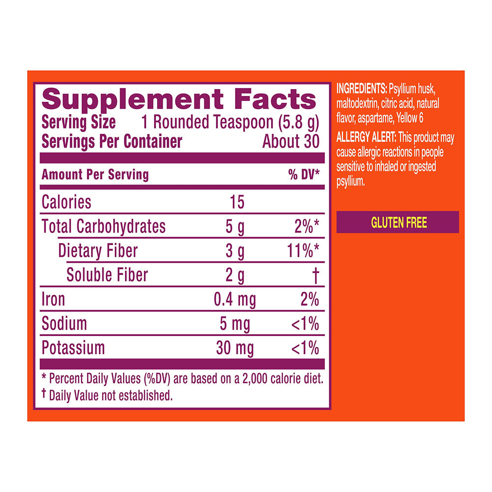 Metamucil 14 Day Cleanse Fiber Powder Supplement Citrus - 6.1 Oz