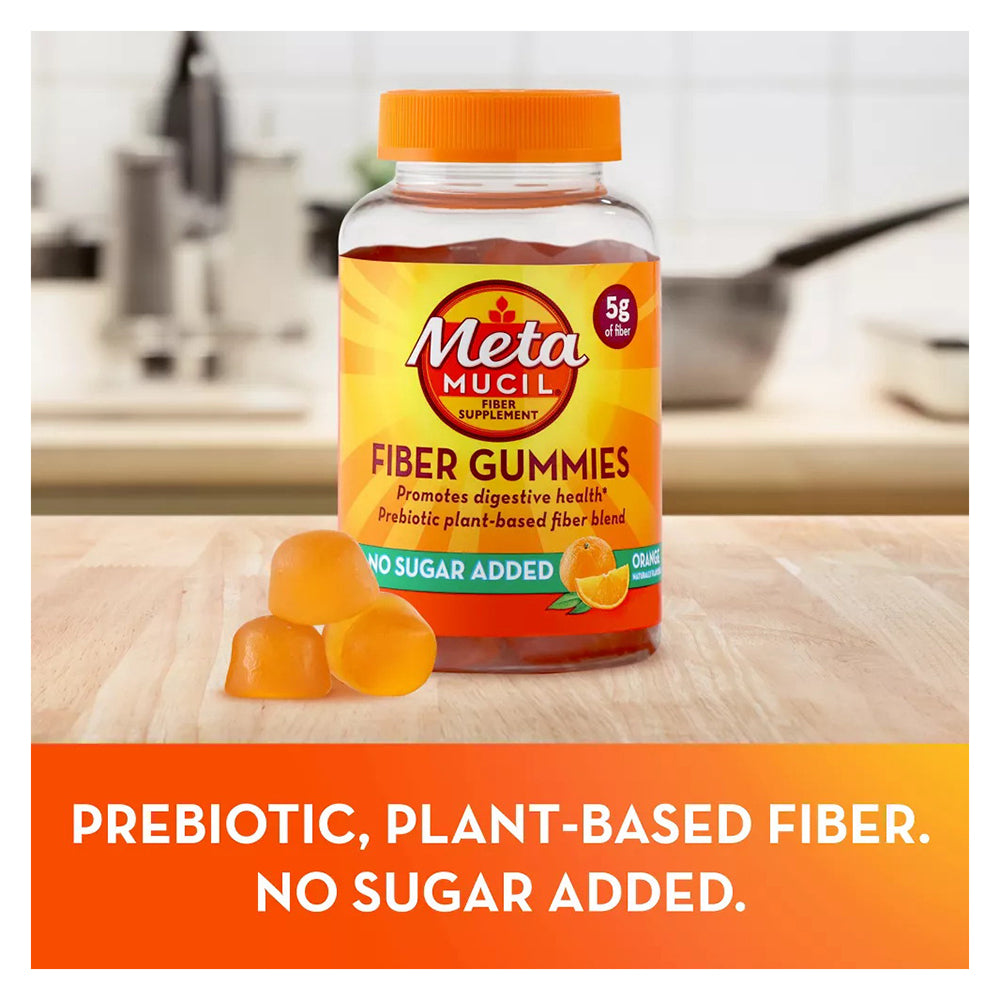 Metamucil Daily Fiber Gummies, Orange Flavored, 72 ct