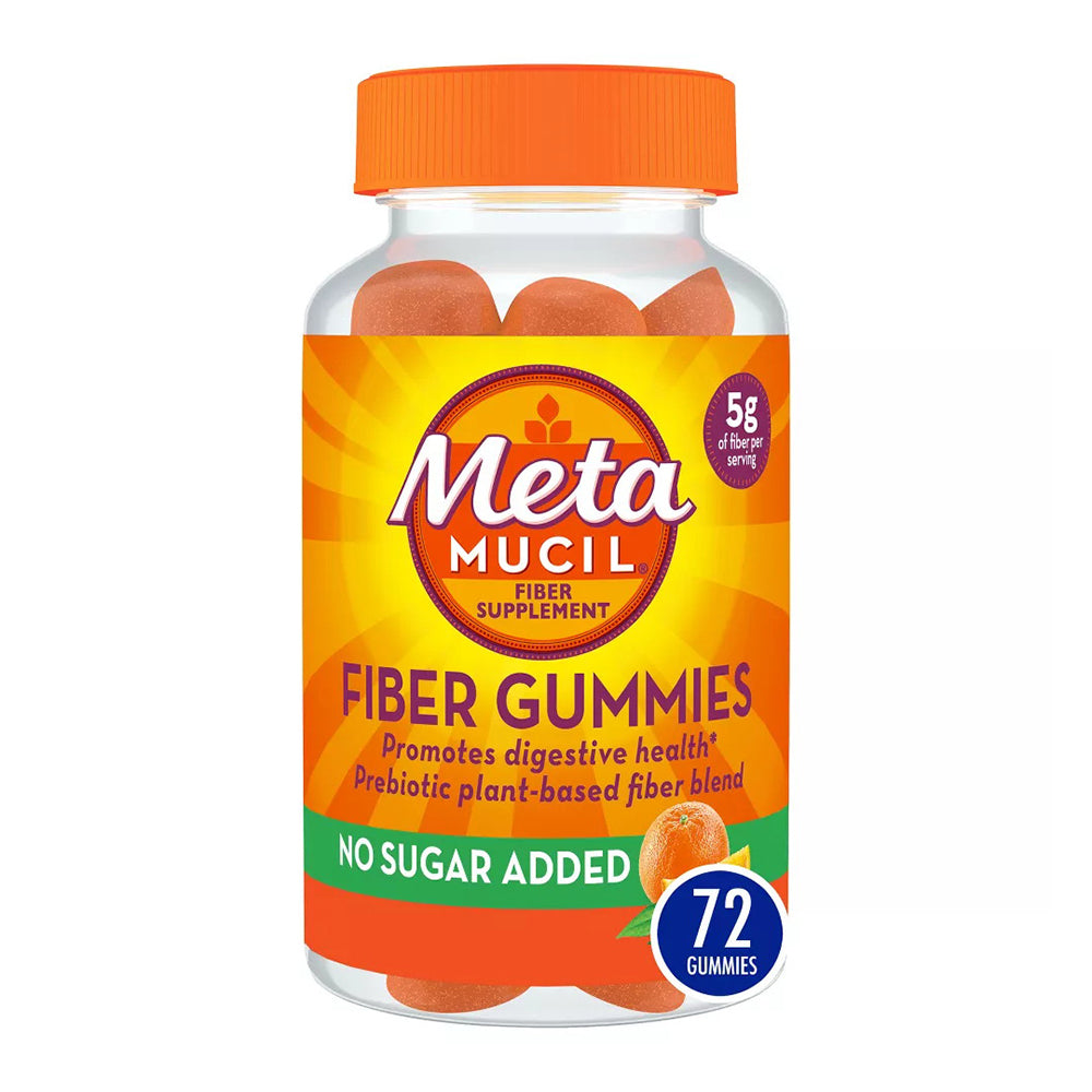 Metamucil Fiber Supplement Sugar-Free Gummies - Orange - 72 Count