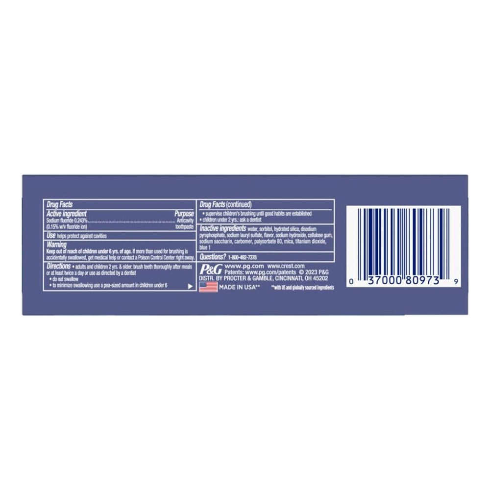 Crest 3D White Radiant Mint, Teeth Whitening Toothpaste, 2.7 Oz