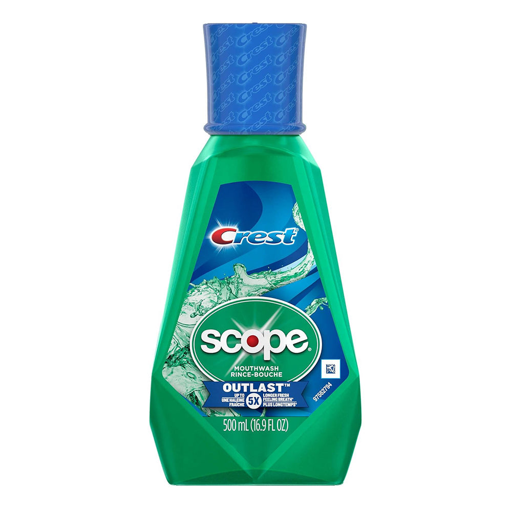 Crest Scope Outlast Mouthwash, Long Lasting Mint, 500 Ml