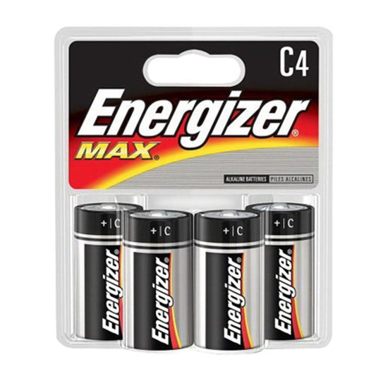 Energizer Max Premium C Batteries, Alkaline C Cell Battery (4 Count) E93Bp-4