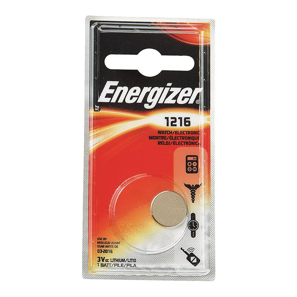 Energizer 1216 3V Batteries, 3 Volt Battery Lithium Coin, 1 Count