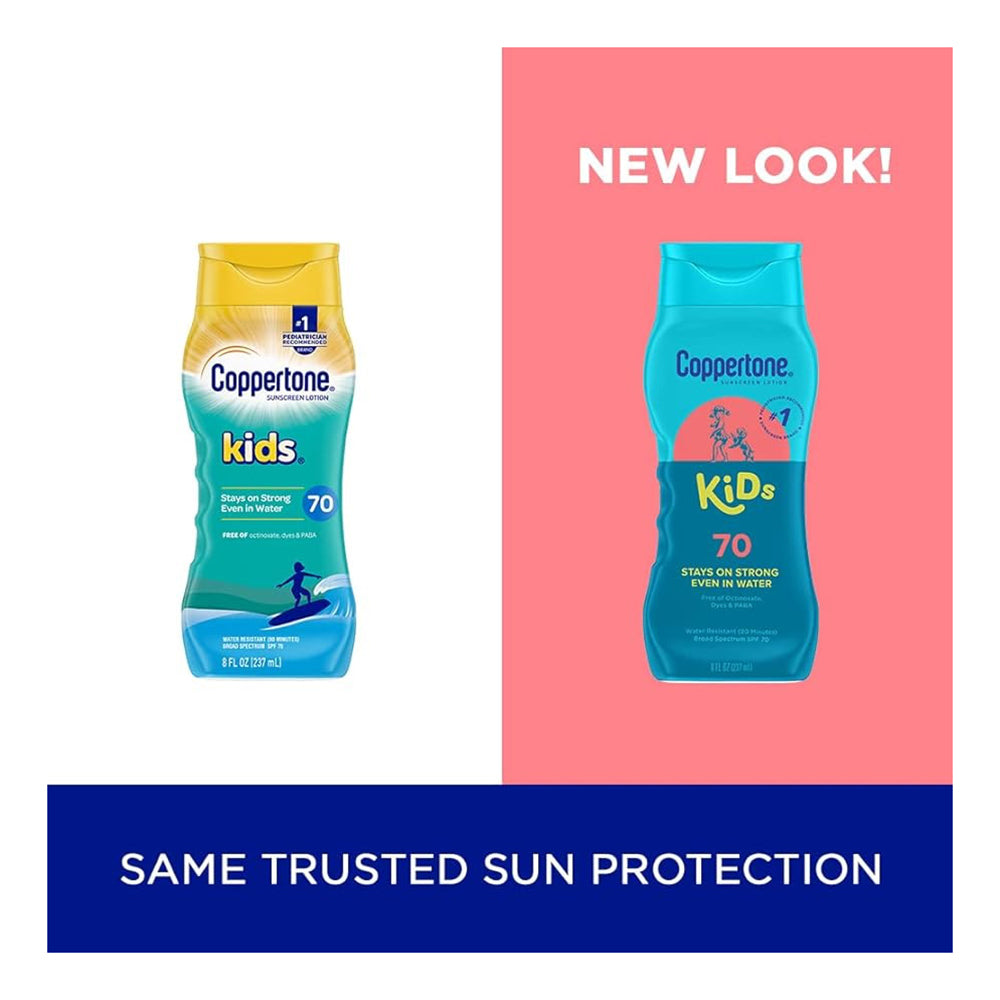Coppertone Kids Sunscreen Lotion, Spf 70 Sunscreen For Kids, 8 Fl Oz