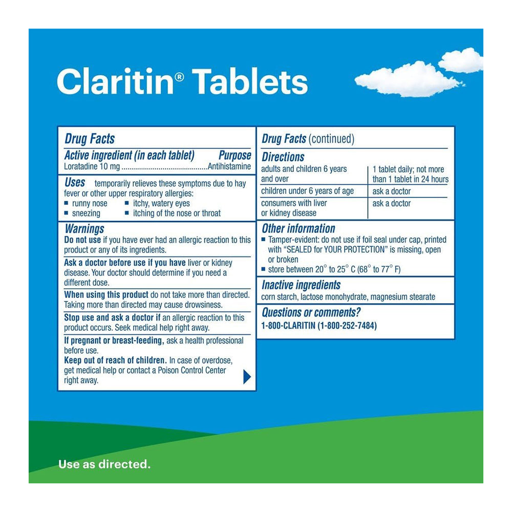 Claritin 24 Hour Allergy Relief Non Drowsy Tablets - 20 Ea