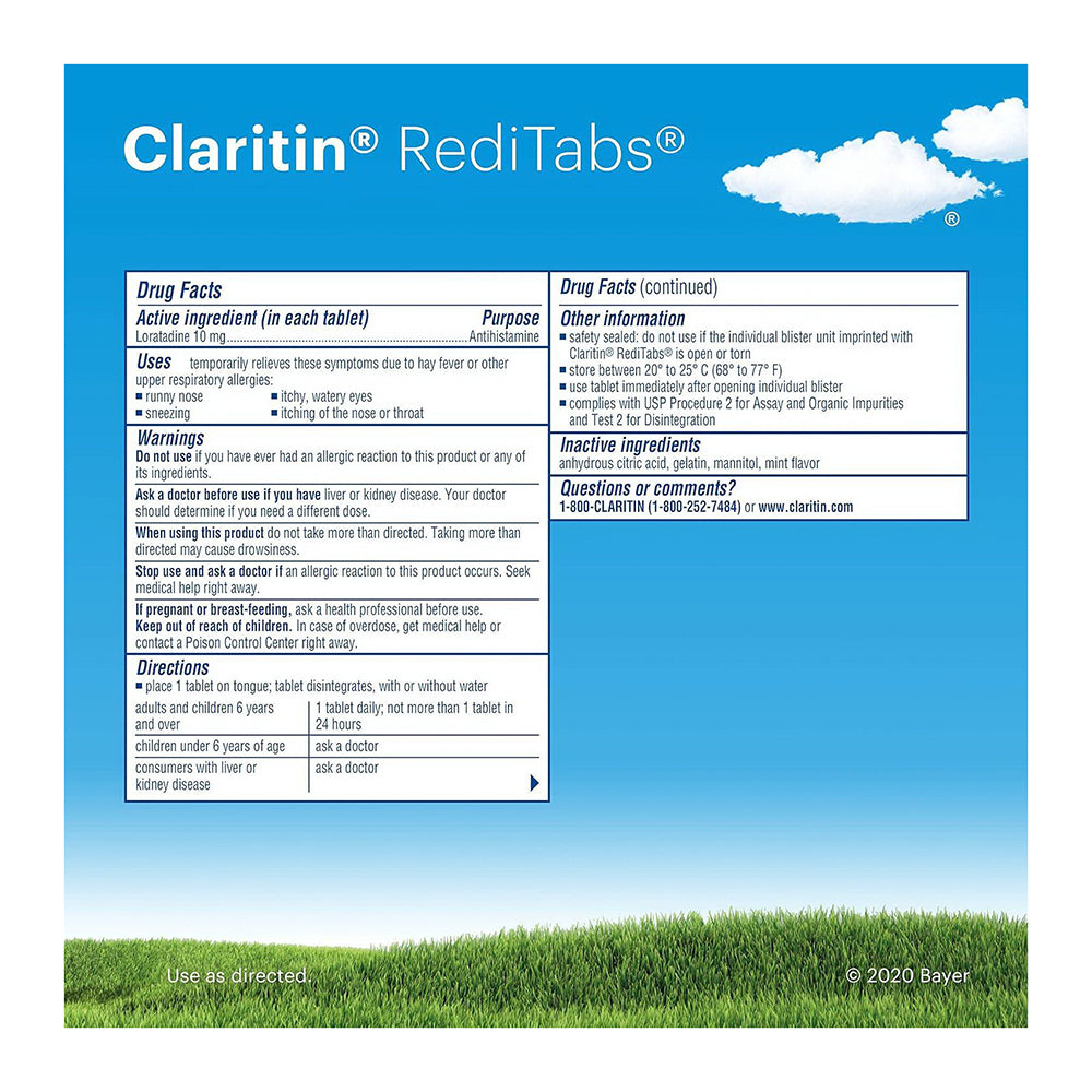 Claritin Adult'S Indoor & Outdoor Allergy Relief Reditabs - 30 Ea