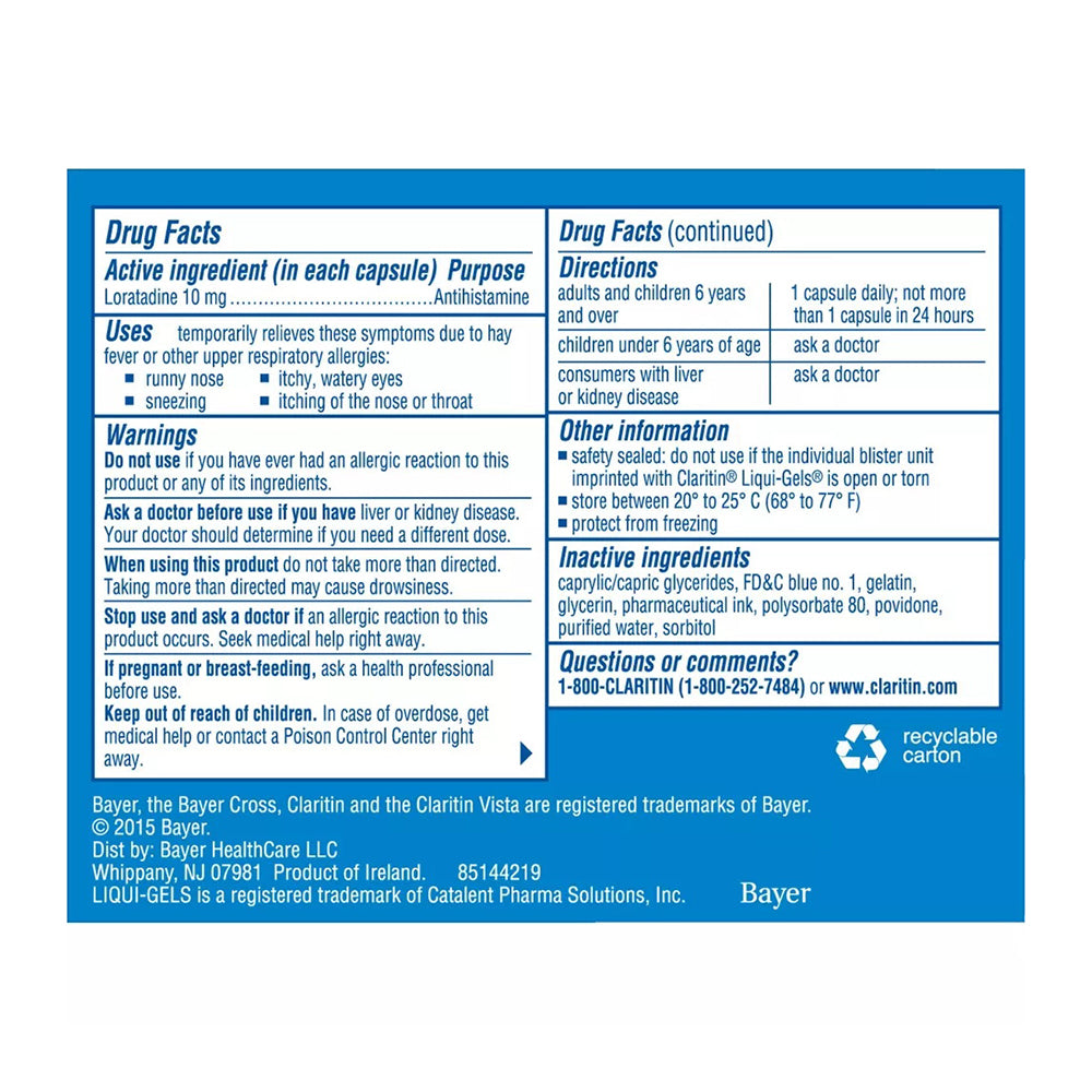 Claritin Liqui-Gels 24 Hour Allergy Relief - 30 Count