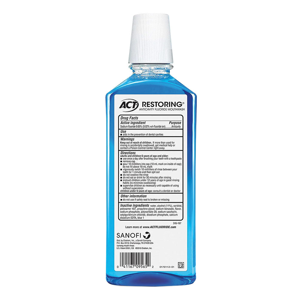Act Restoring Fluoride Mouthwash 18 Fl. Oz.