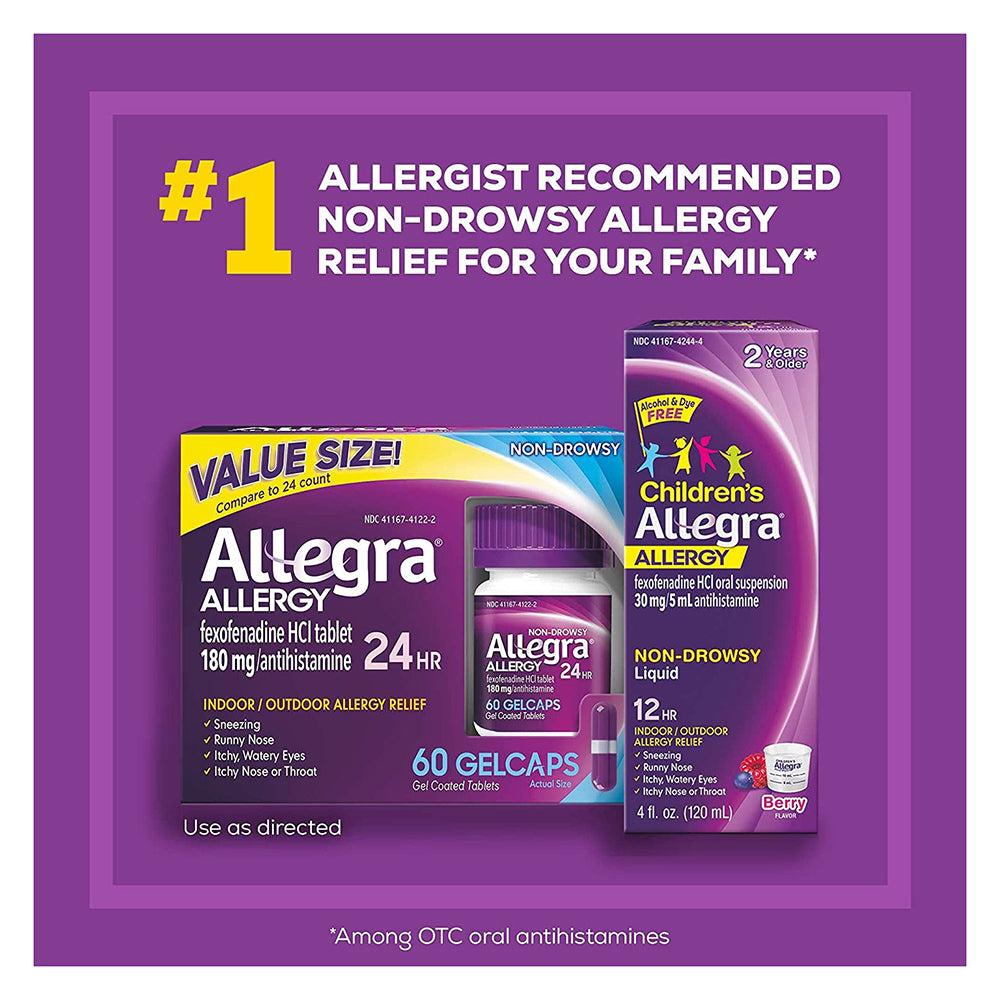 Allegra Allergy Relief Gelcaps - 60 Count