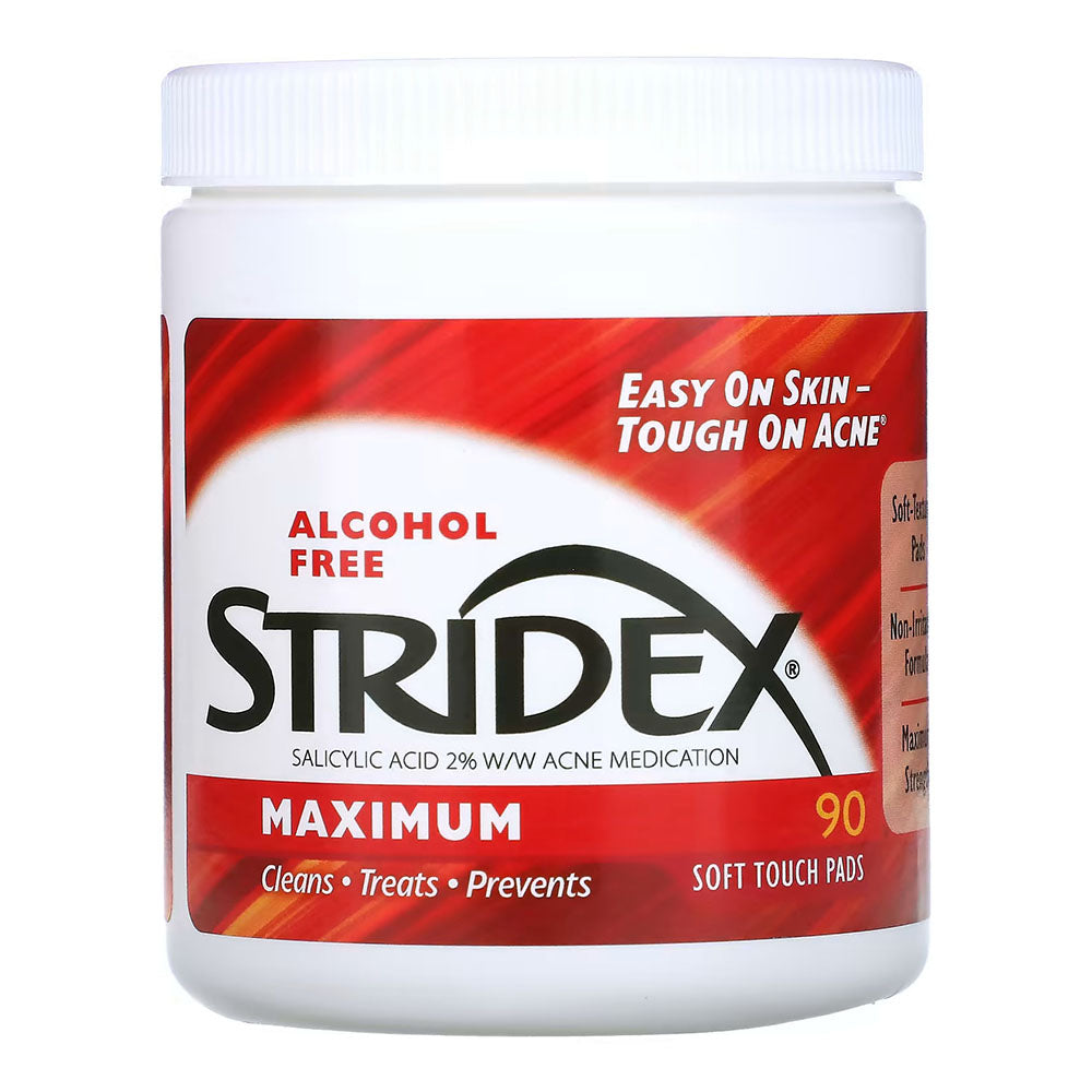 Stridex Medicated Acne Pads, Maximum, 90 Count??+???? Facial Cleansing Wipes