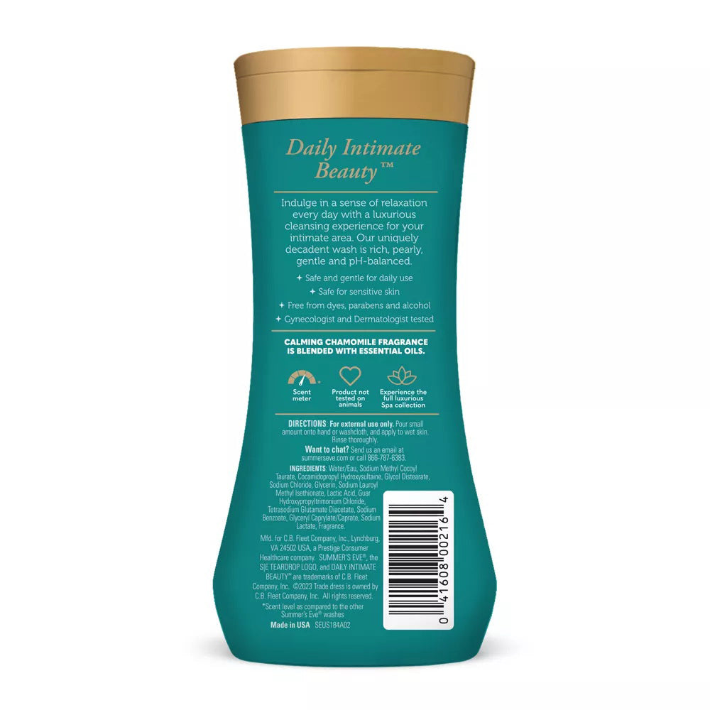 Summer'S Eve Spa Daily Intimate Wash, Luxurious Cleansing 12Oz