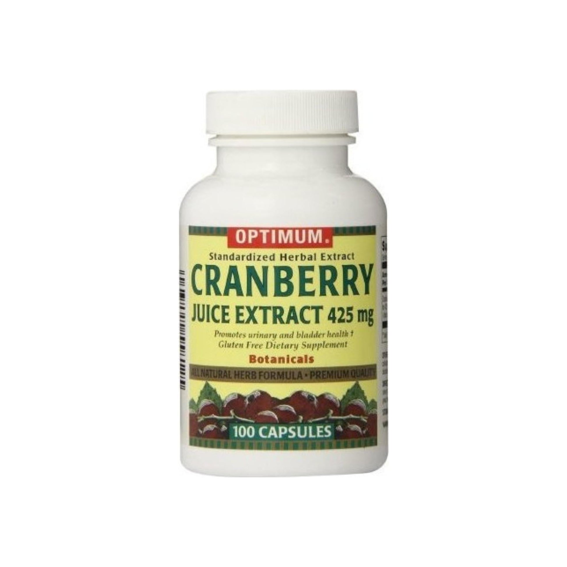 Optimum Cranberry Supplement Optimum 425 Mg Strength Capsule, 100 Ea