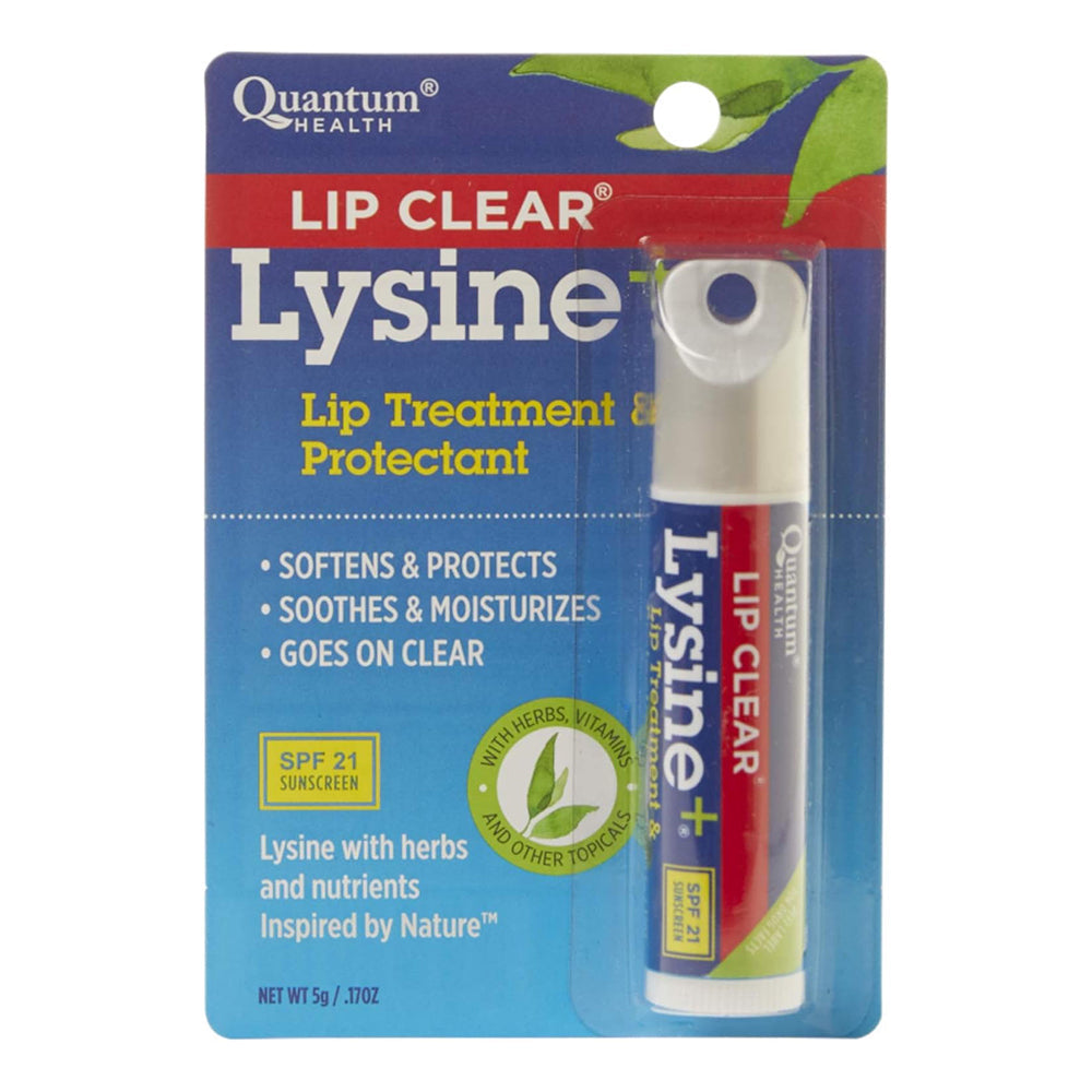 Quantum Lip Clear Lysine + Lip Treatment & Protectant Spf 21, 0.17 Oz