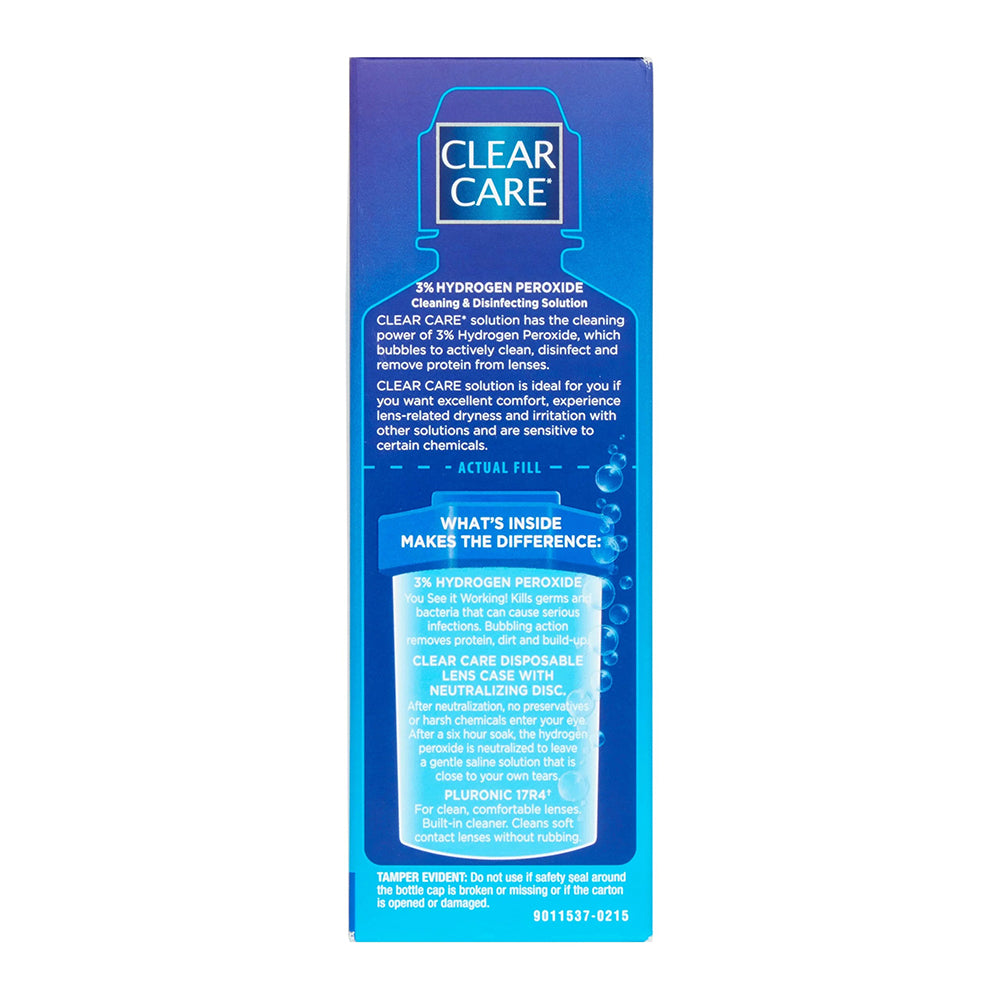 Clear Care Cleaning & Disinfection Solution With Lens Case, 3-Ounces