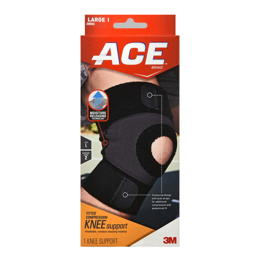 Ace Fitted Compression Knee Support,