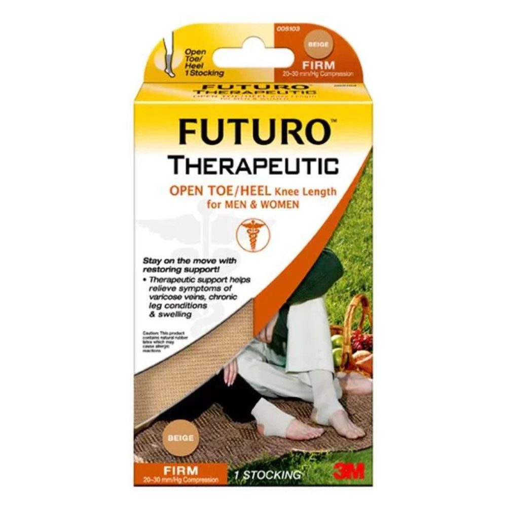 Futuro Open Toe/Open Heel Knee Length Stocking, Firm Compression