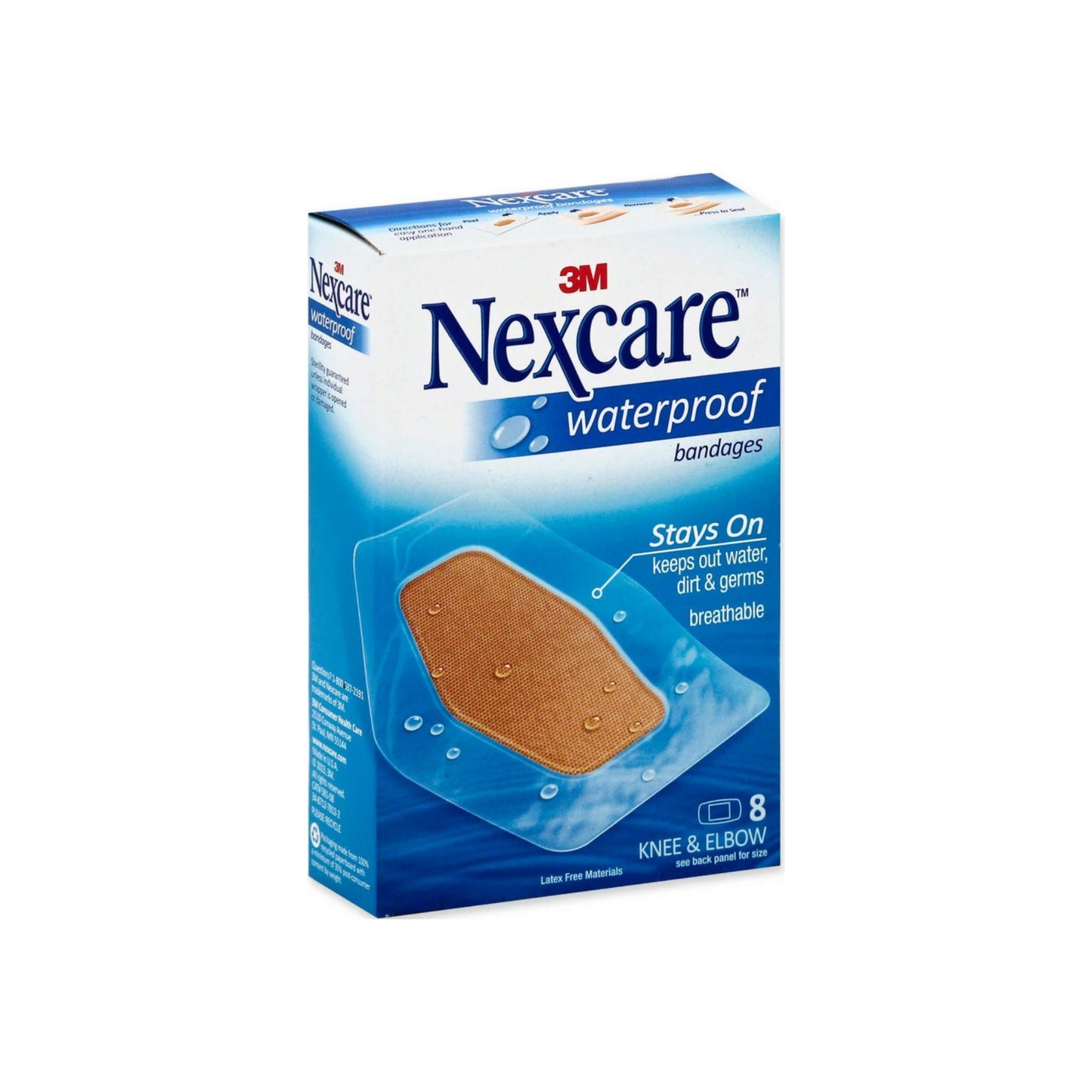 Nexcare Waterproof Knee & Elbow Bandages 8 Each