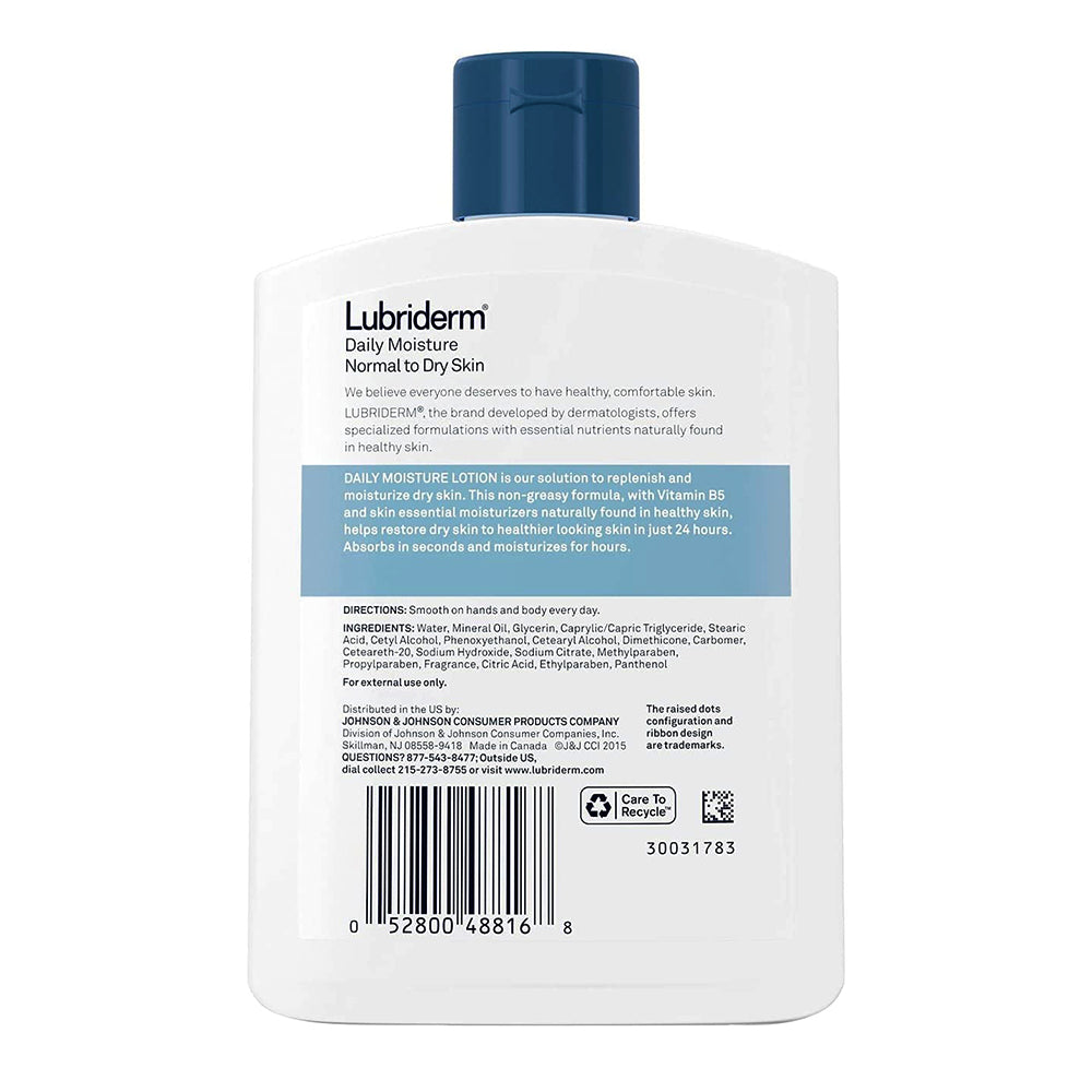Lubriderm Daily Moisture Lotion For Normal To Dry Skin - 6 Oz