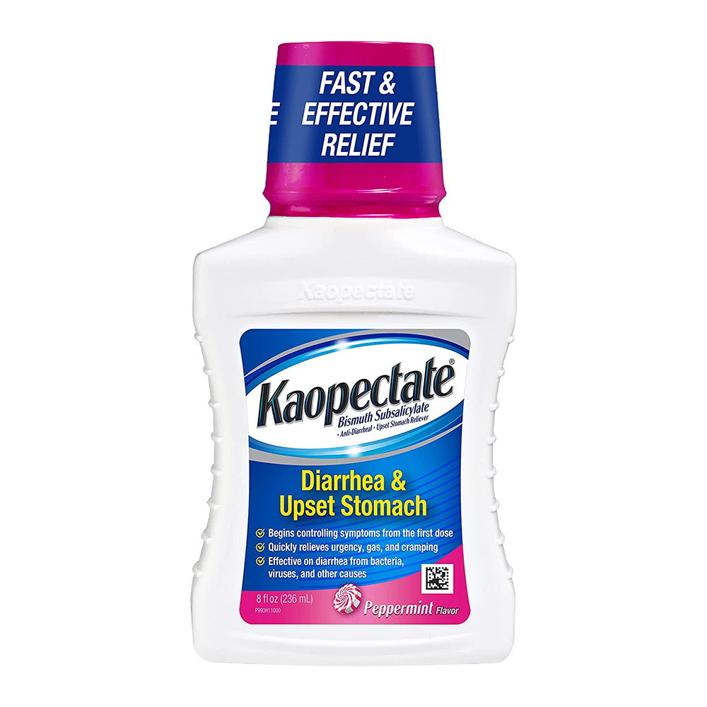Kaopectate Anti-Diarrheal Upset Stomach Reliever, Peppermint, 8 Fluid Ounce