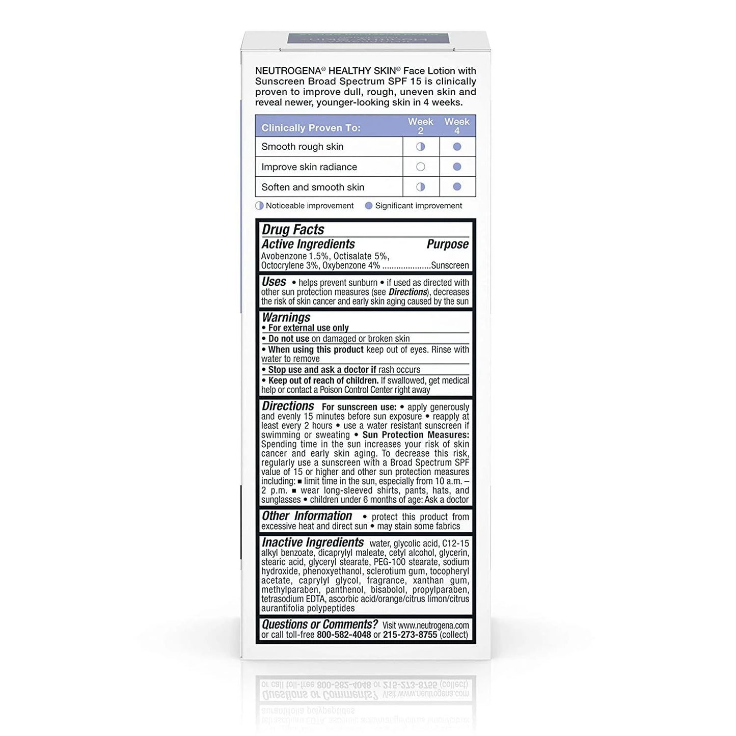 Neutrogena Healthy Skin Face Lotion Spf 15, 2.50 Oz