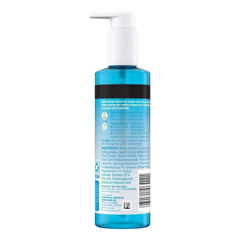 Neutrogena Hydro Boost Fragrance Free Hydrating Gel Facial Cleanser, 7.8 Fl Oz