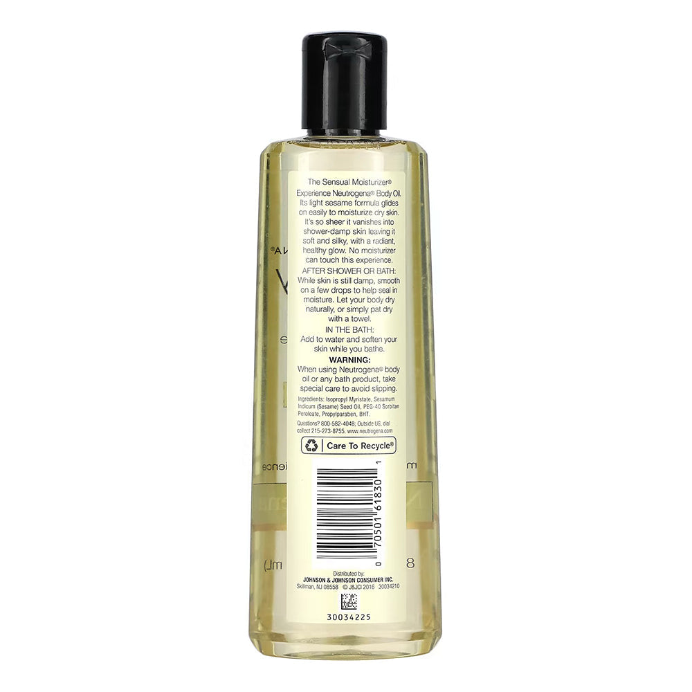 Neutrogena Body Oil Light Sesame Formula, Fragrance Free 8.5 Oz