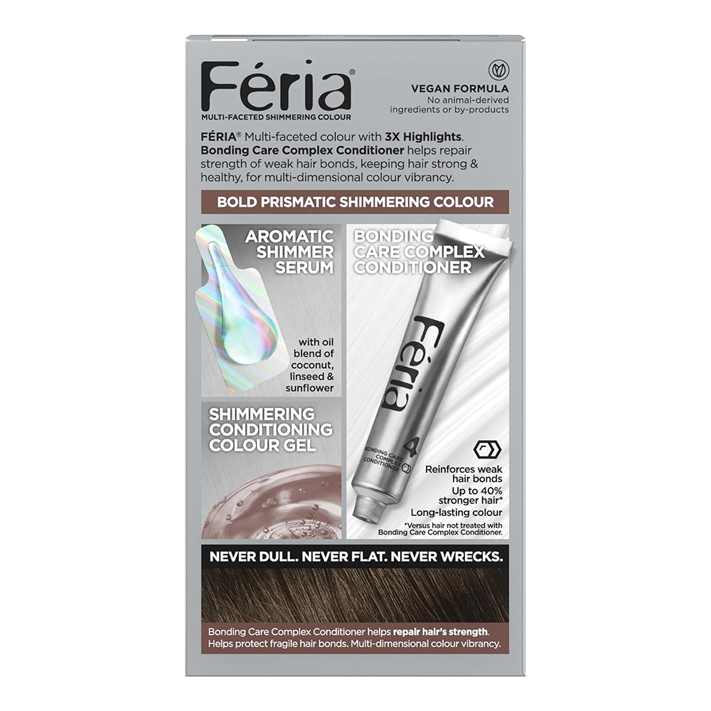 Loreal Paris Feria Multi Faceted Shimmering Permanent Hair Color 40 Espresso Deeply Brown - 1 Kit