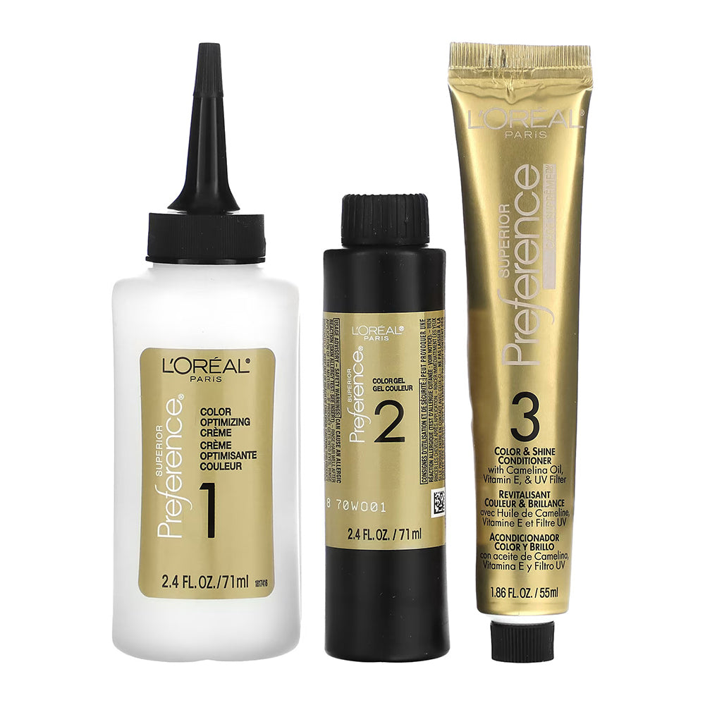 Loreal Paris Superior Preference Fade Defying Shine Permanent Hair Color 8 Medium Blonde - 1 Kit