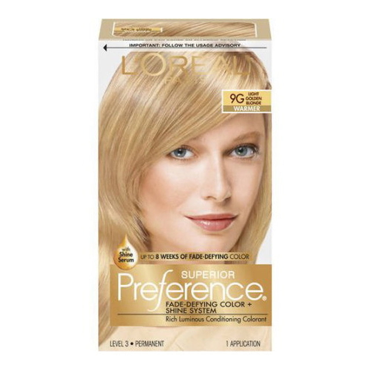 Loreal Superior Preference Hair Color, 9G Light Golden Blonde - 1 Ea