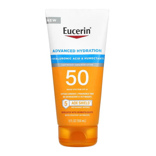 Eucerin Sun Advanced Hydration Spf 50 Sunscreen Lotion, 5 Fl Oz Tube