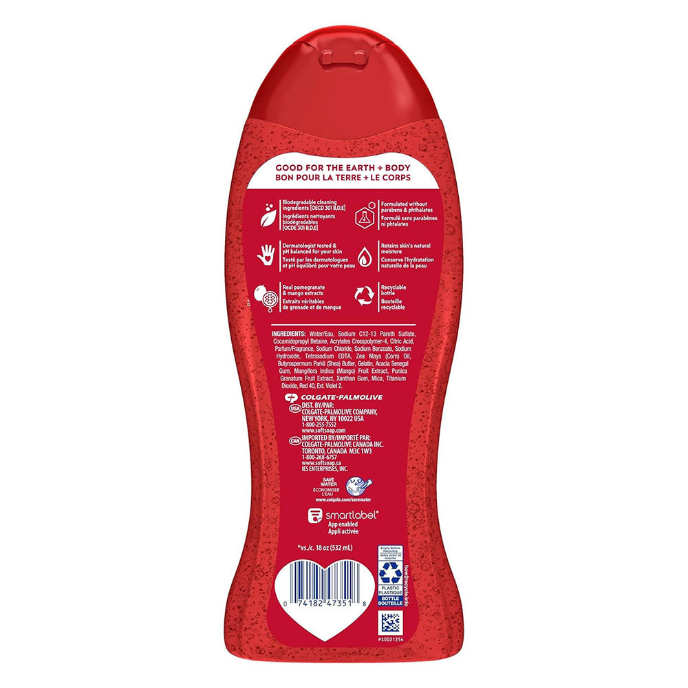 Softsoap Ssbw 20 F Oz/591Ml Cs Sp Pomegrante & Mango