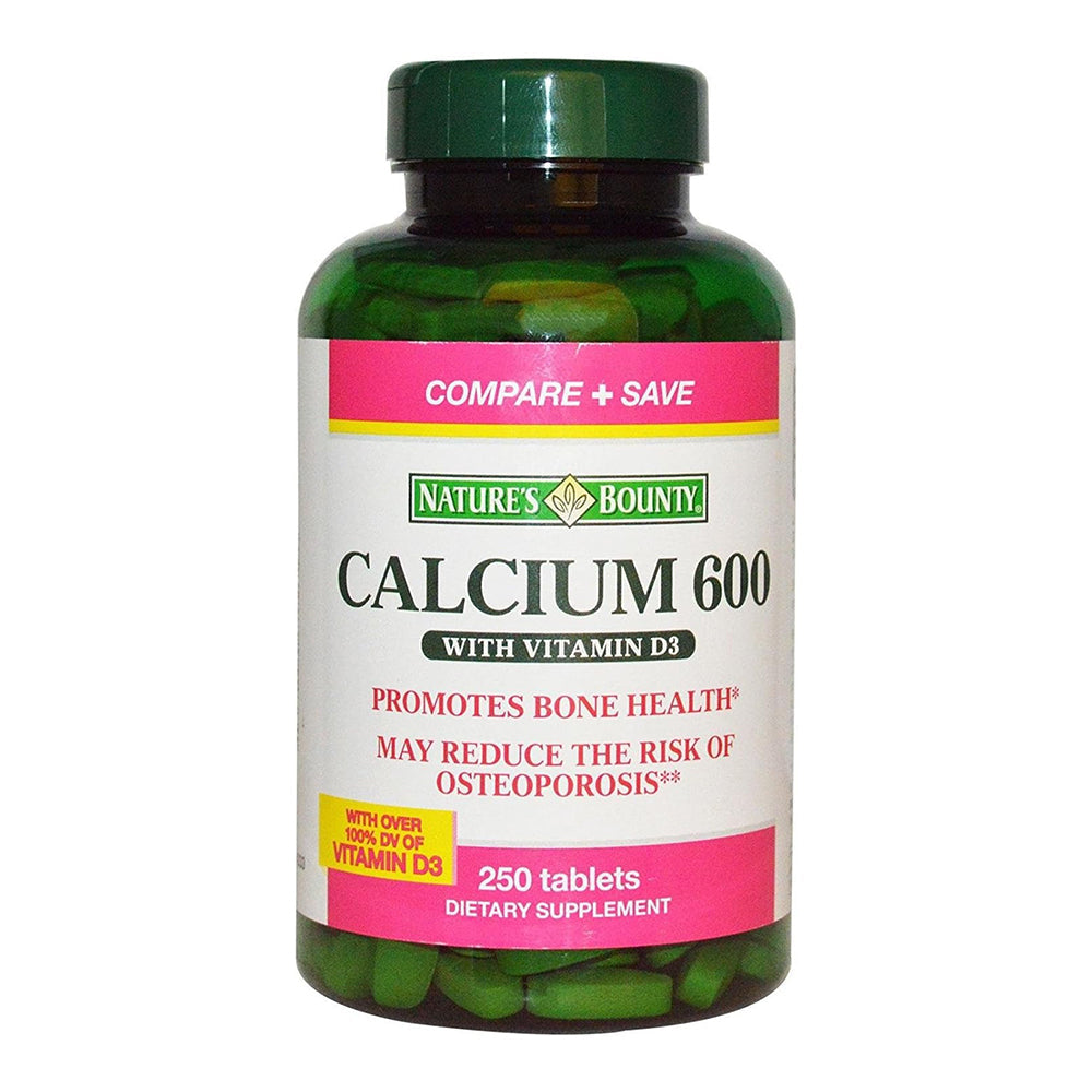 Natures Bounty Calcium 600 With Vitamin D, Tablets, 250 Ea