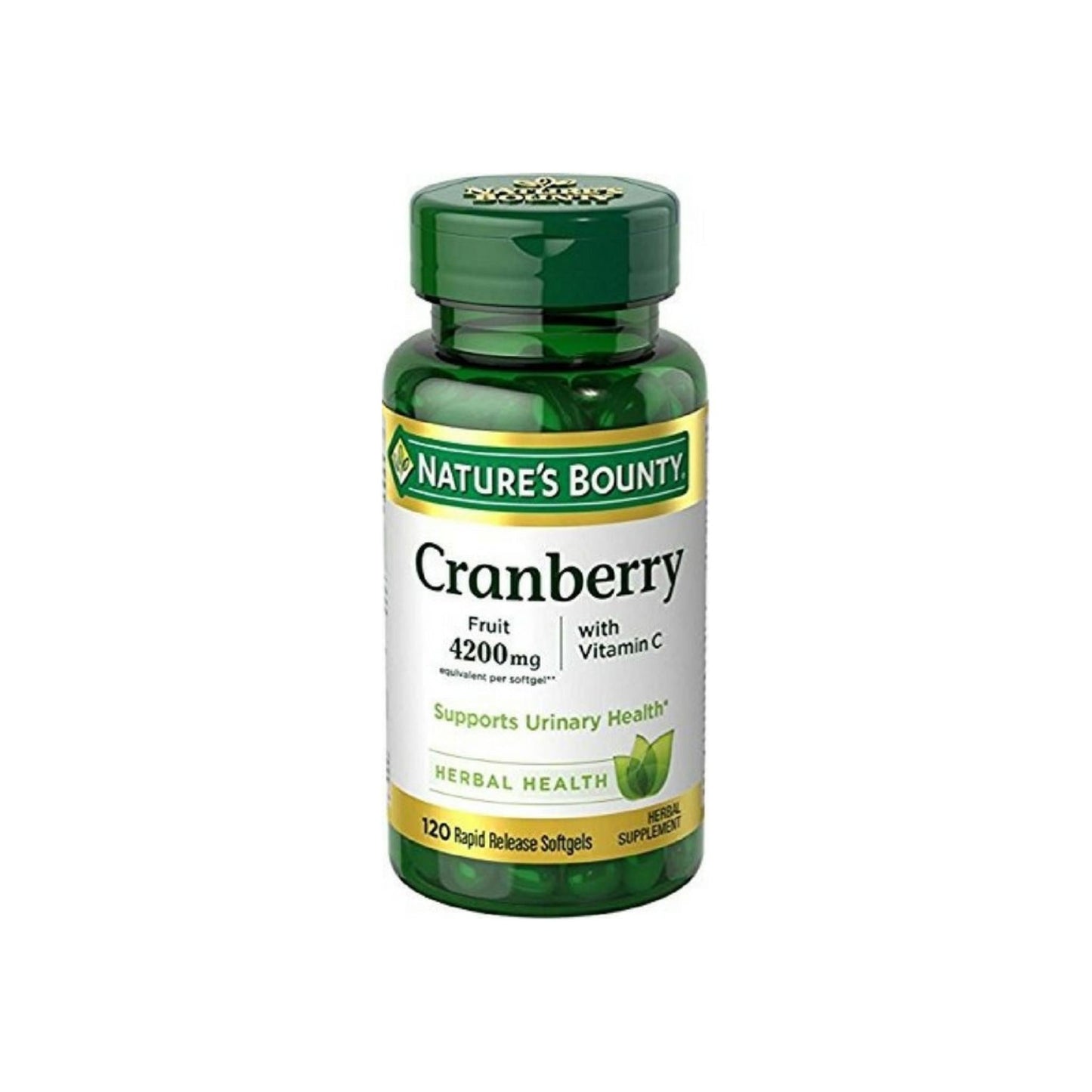 Nature'S Bounty Cranberry Fruit 4200 Mg, Plus Vitamin C Softgels, 120 Ea