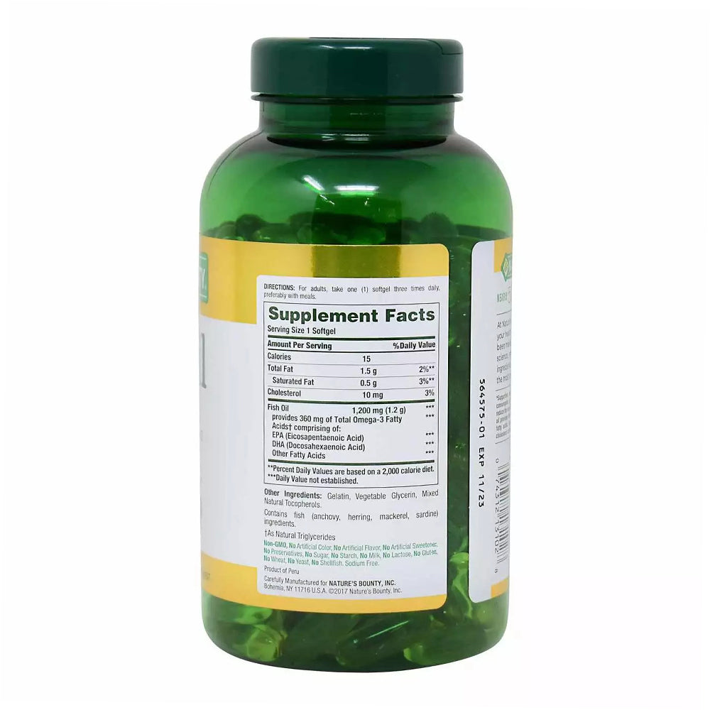 Natures Bounty Fish Oil 1,200 Mg - Rapid Gels - 200 Count