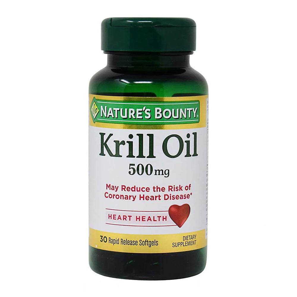 Nature'S Bounty Red Krill Oil 500 Mg Dietary Supplement Softgels 30 Soft Gels