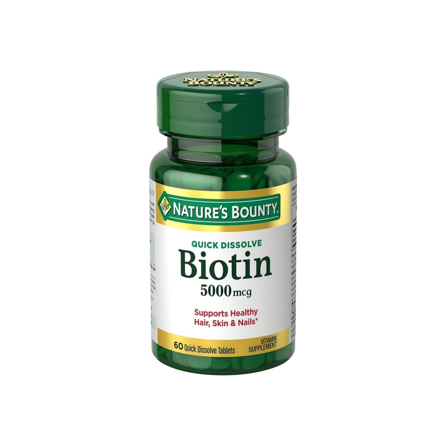 Nature'S Bounty Biotin 5000 Mcg Quick Dissolve Tablets 60 Ea