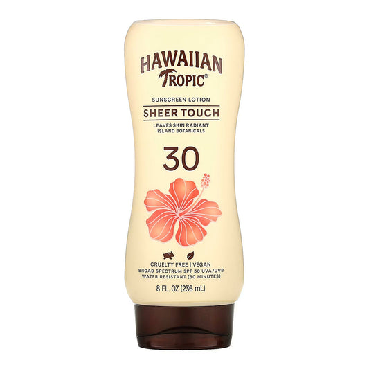 Hawaiian Tropic Sheer Touch, Lotion Sunscreen Ultra Radiance Spf 30, 8 Oz