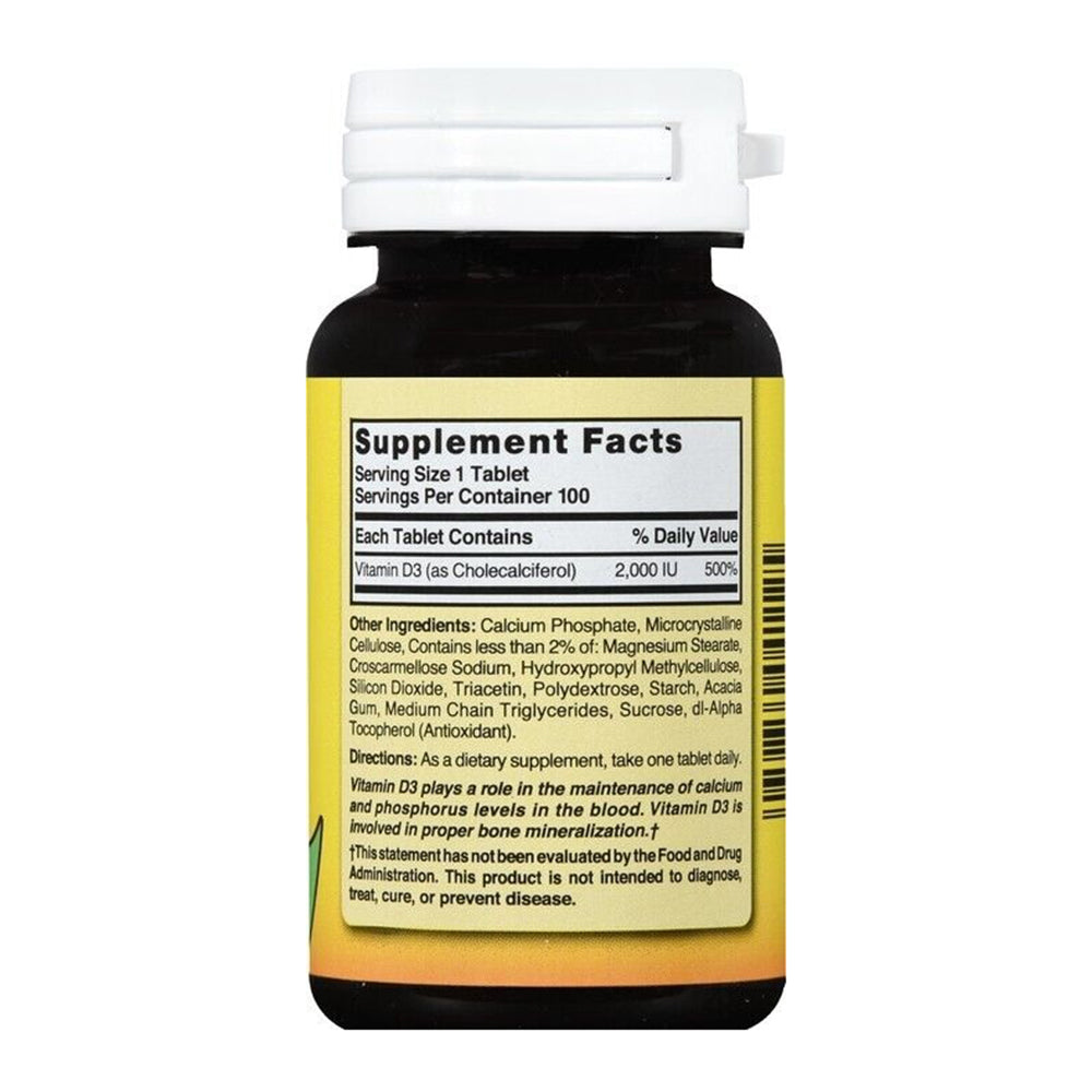 Natures Blend Vitamin D3 2000 Iu Super Strength - 100 Tablets