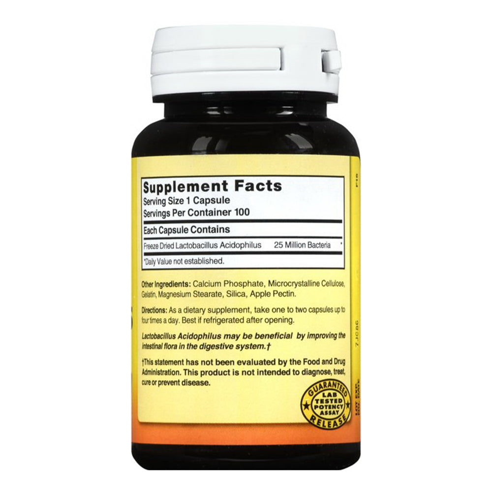 Natures Blend Freeze Dried Lactobacillin Acidophilus Capsules - 100 Count